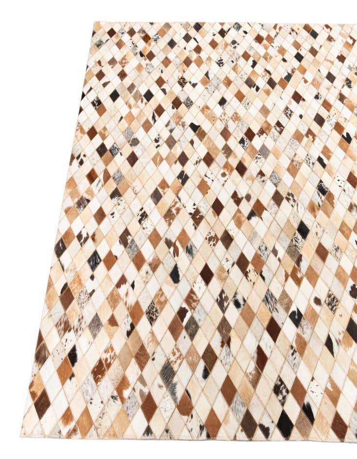 Detail image of  5' x 7' 10 Cowhide Leather Rug