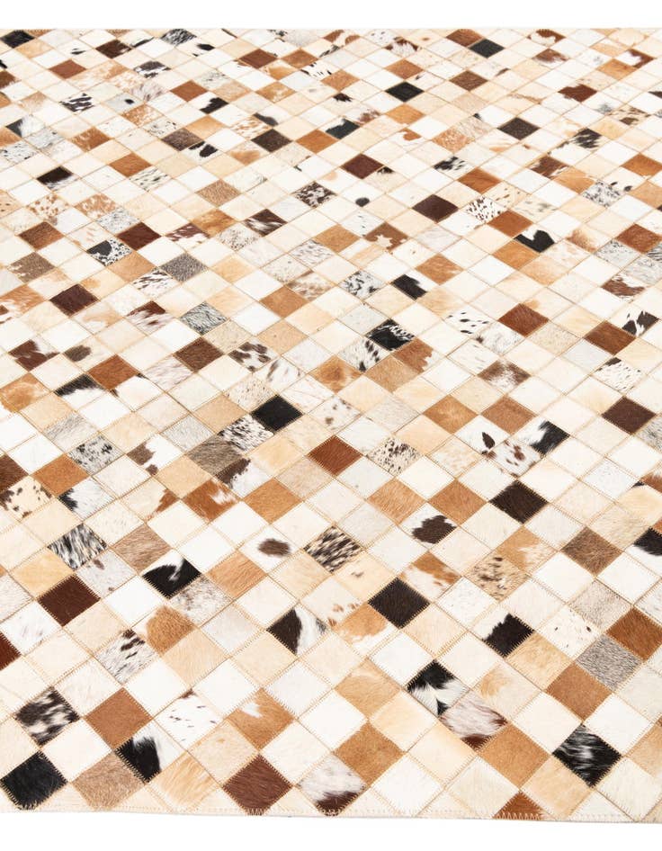 Detail image of  5' x 7' 10 Cowhide Leather Rug