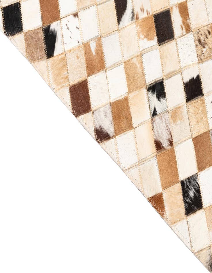 Detail image of  5' x 7' 10 Cowhide Leather Rug