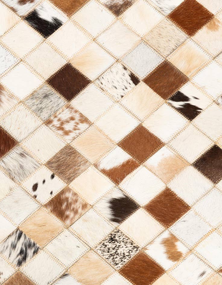 Detail image of  5' x 7' 10 Cowhide Leather Rug