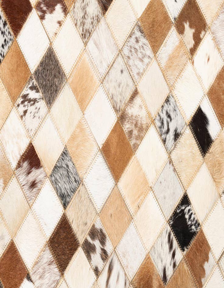 Detail image of  5' x 7' 10 Cowhide Leather Rug