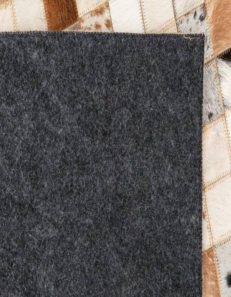 Detail image of  5' x 7' 10 Cowhide Leather Rug