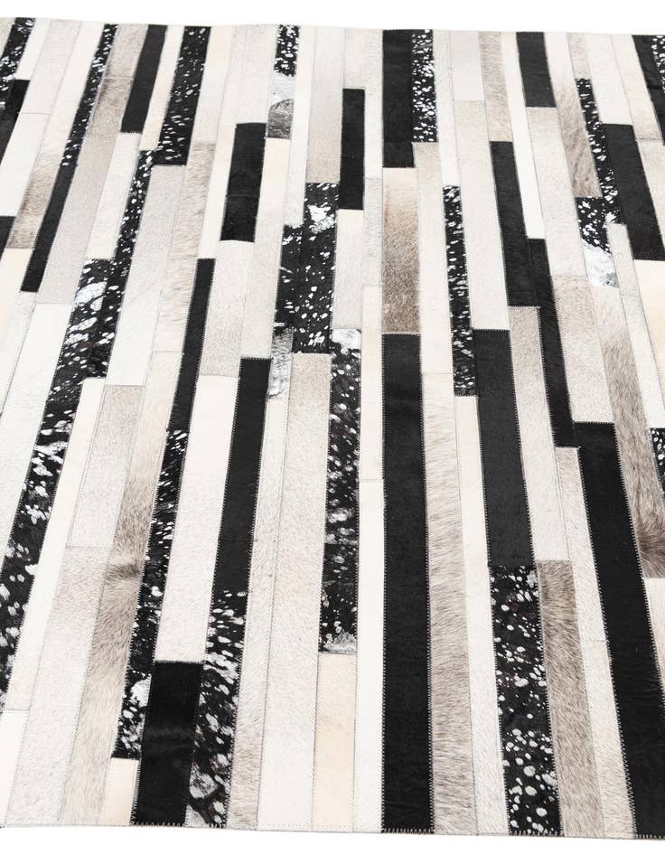 Detail image of  5' 1 x 8' 2 Cowhide Leather Rug