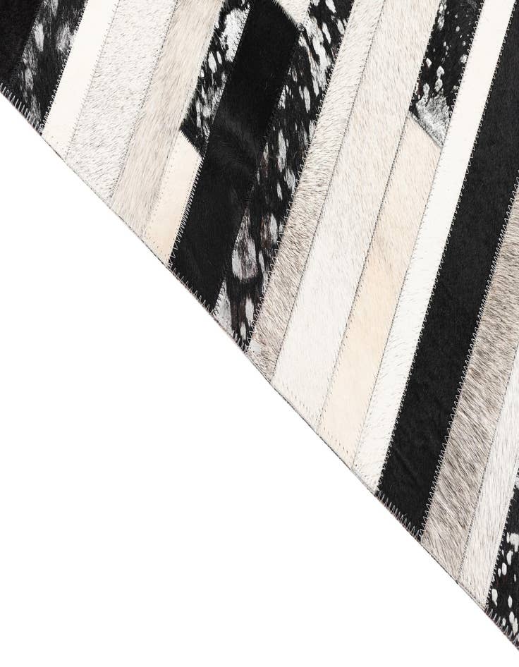 Detail image of  5' 1 x 8' 2 Cowhide Leather Rug