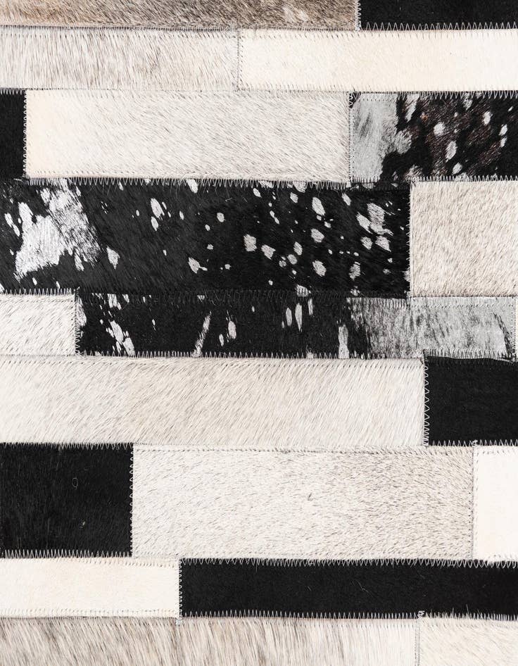 Detail image of  5' 1 x 8' 2 Cowhide Leather Rug