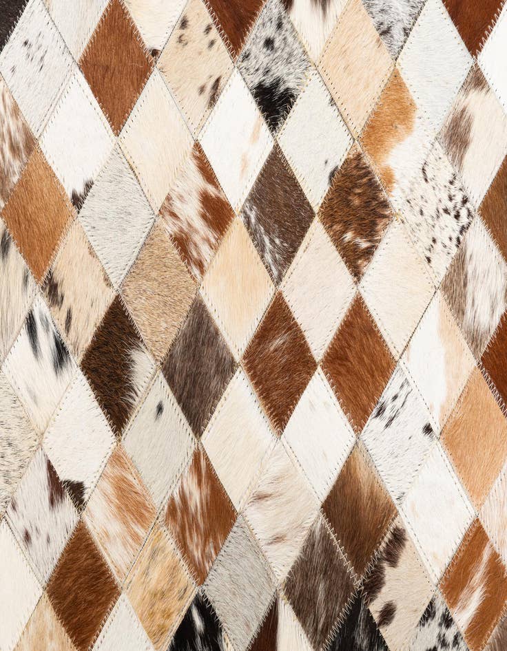 Detail image of  5' 1 x 8' Cowhide Leather Rug