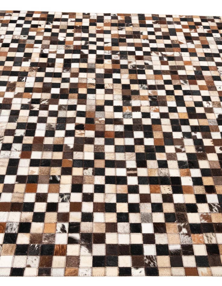 Detail image of  5' 1 x 8' Cowhide Leather Rug