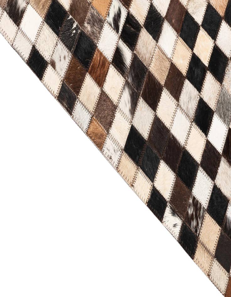 Detail image of  5' 1 x 8' Cowhide Leather Rug