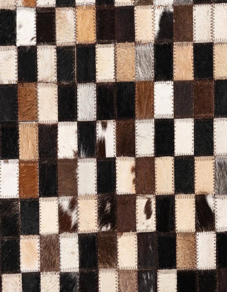 Detail image of  5' 1 x 8' Cowhide Leather Rug