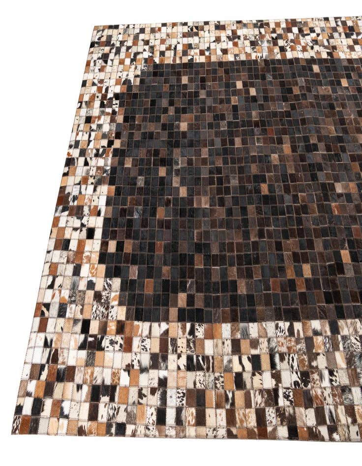 Detail image of  5' 2 x 8' Cowhide Leather Rug