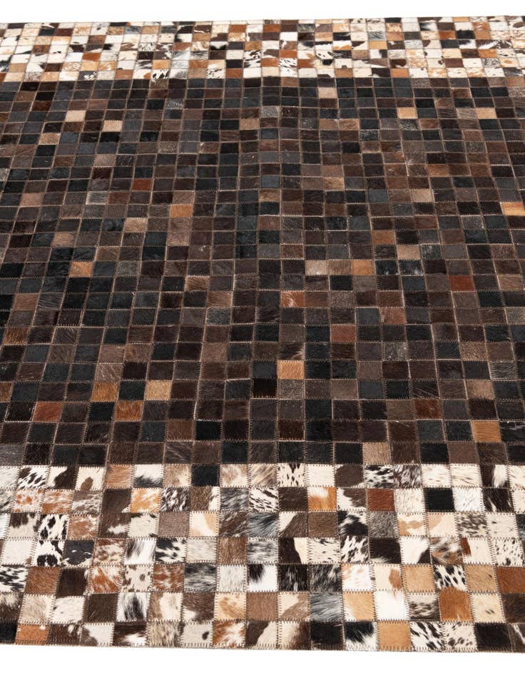 Detail image of  5' 2 x 8' Cowhide Leather Rug