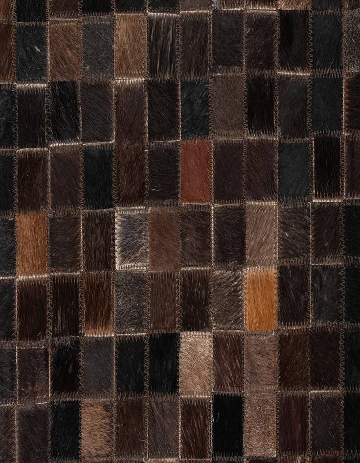 Detail image of  5' 2 x 8' Cowhide Leather Rug