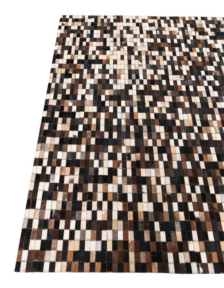 Detail image of  5' x 7' 10 Cowhide Leather Rug