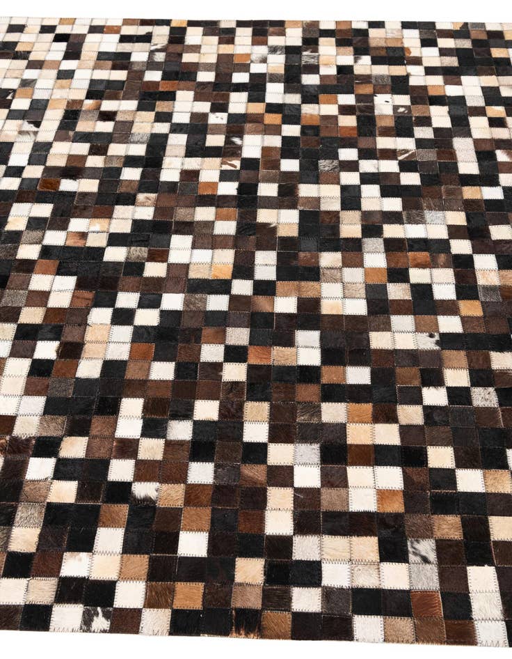 Detail image of  5' x 7' 10 Cowhide Leather Rug