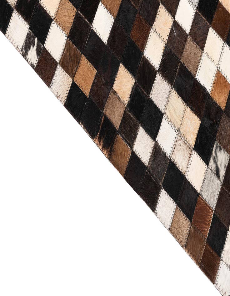 Detail image of  5' x 7' 10 Cowhide Leather Rug