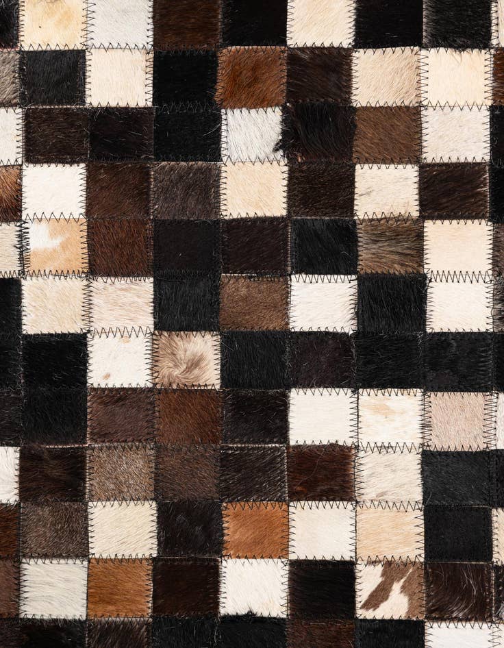 Detail image of  5' x 7' 10 Cowhide Leather Rug