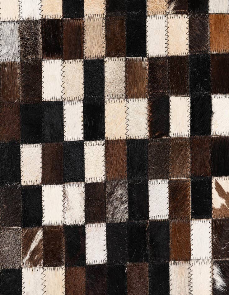 Detail image of  5' x 7' 10 Cowhide Leather Rug