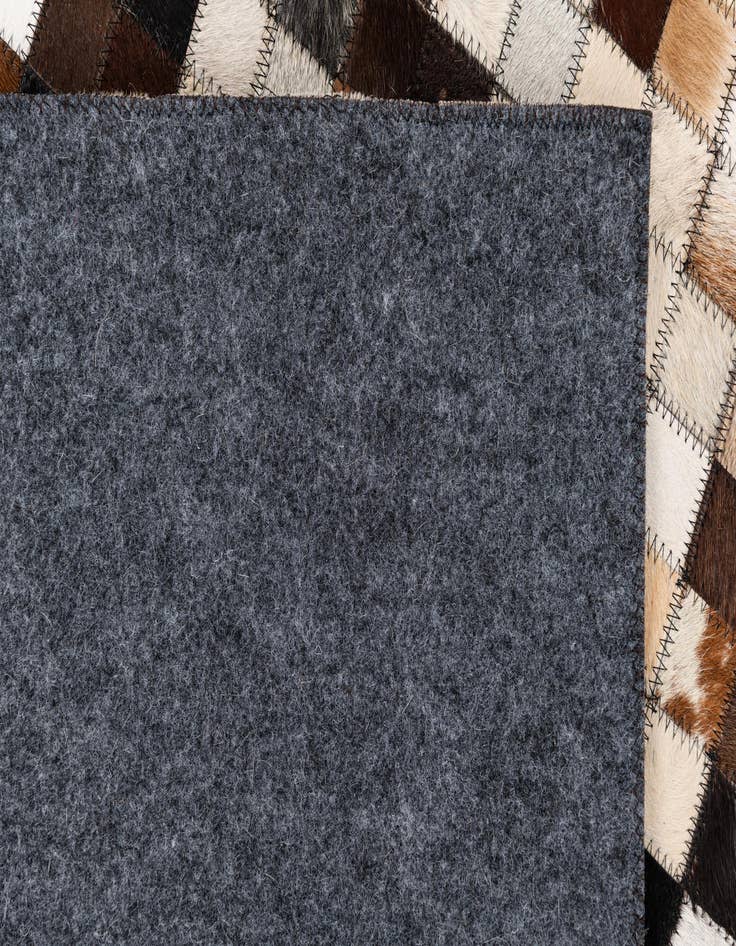 Detail image of  5' x 7' 10 Cowhide Leather Rug