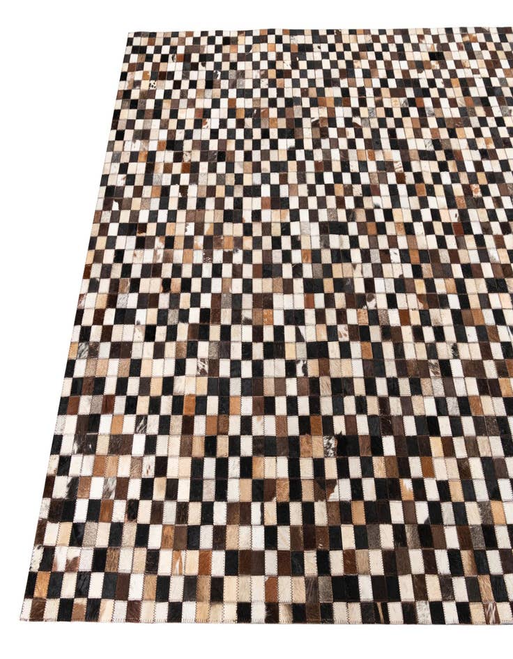 Detail image of  5' 1 x 8' Cowhide Leather Rug