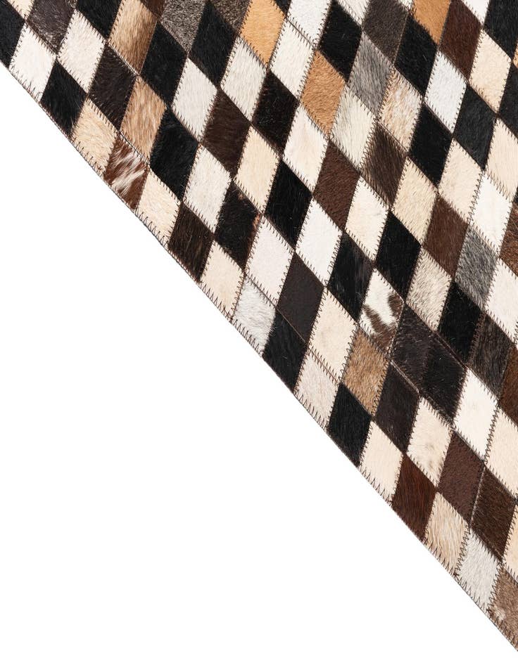 Detail image of  5' 1 x 8' Cowhide Leather Rug