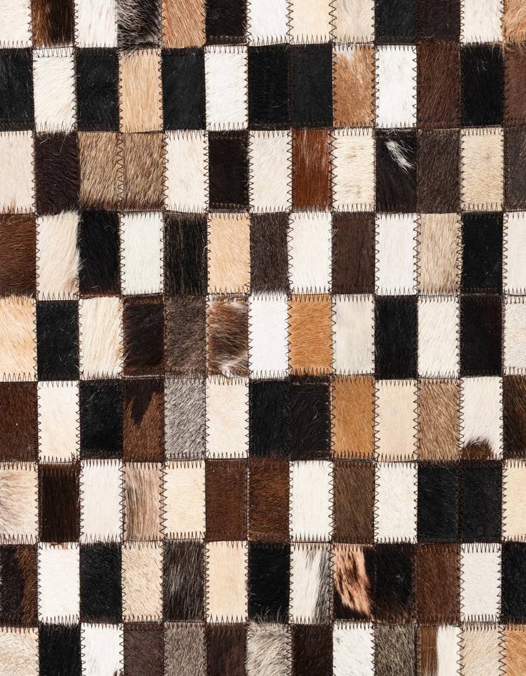 Detail image of  5' 1 x 8' Cowhide Leather Rug