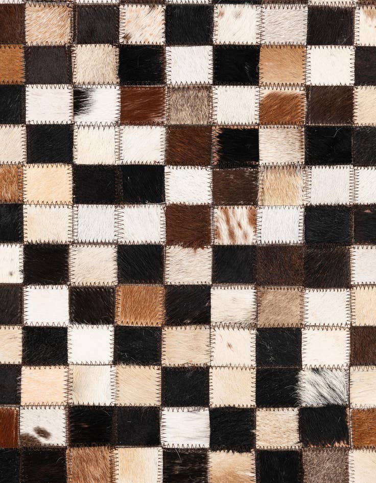Detail image of  5' 1 x 8' Cowhide Leather Rug