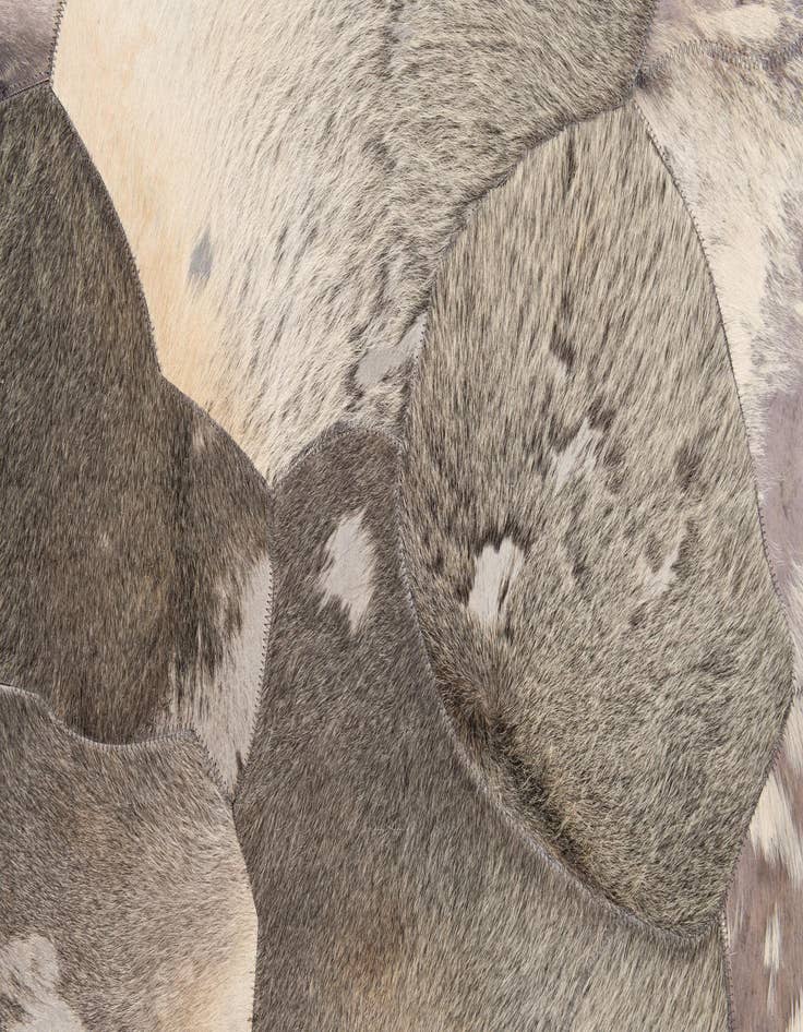 Detail image of  5' 3 x 7' 5 Cowhide Leather Rug
