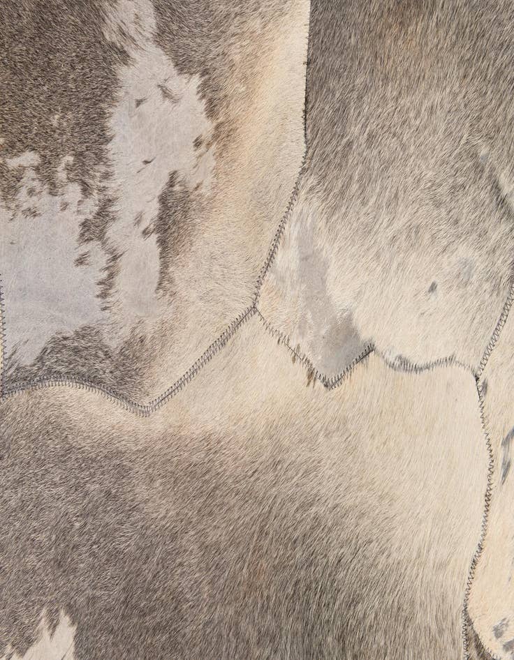 Detail image of  5' 3 x 7' 5 Cowhide Leather Rug