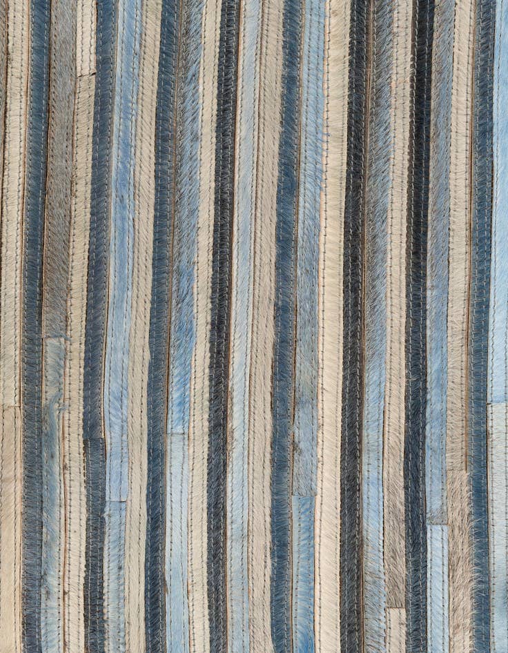 Detail image of  5' 1 x 7' 5 Cowhide Leather Rug
