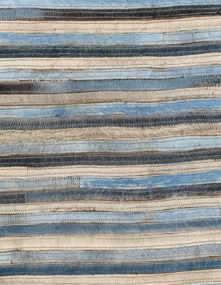 Detail image of  5' 1 x 7' 5 Cowhide Leather Rug