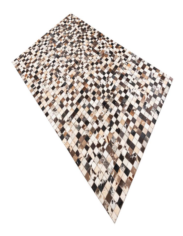 Detail image of  5' 1 x 8' 2 Cowhide Leather Rug