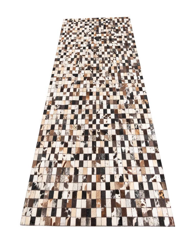 Detail image of  5' 1 x 8' 2 Cowhide Leather Rug