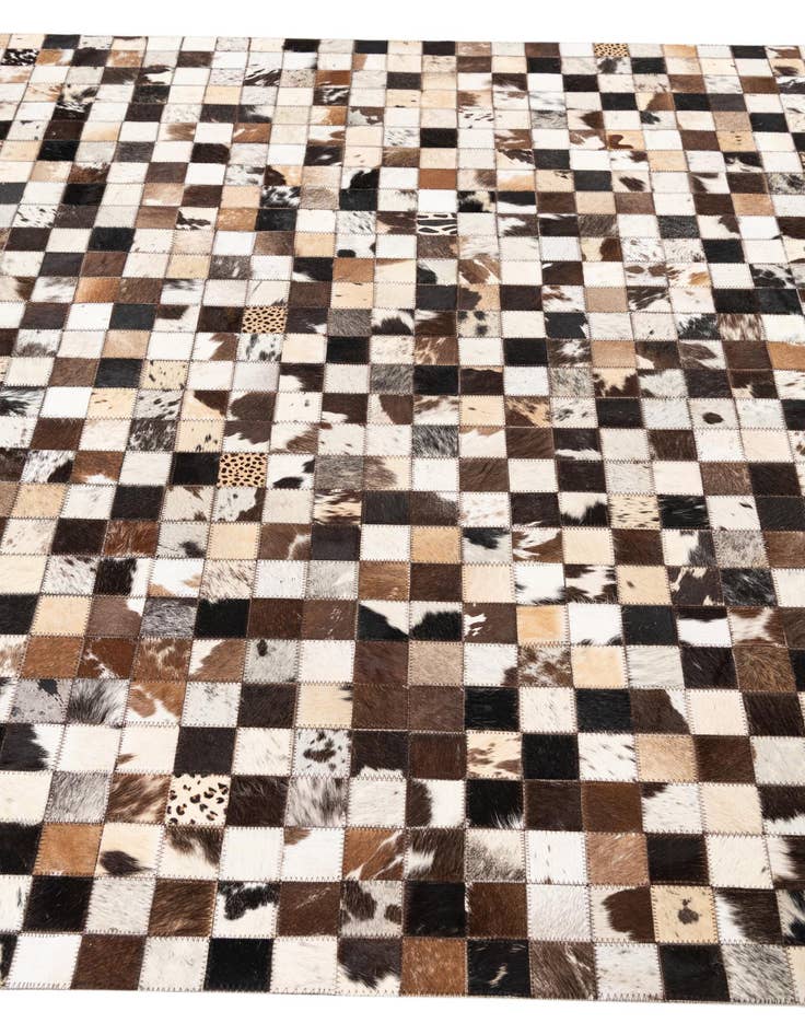 Detail image of  5' 1 x 8' 2 Cowhide Leather Rug