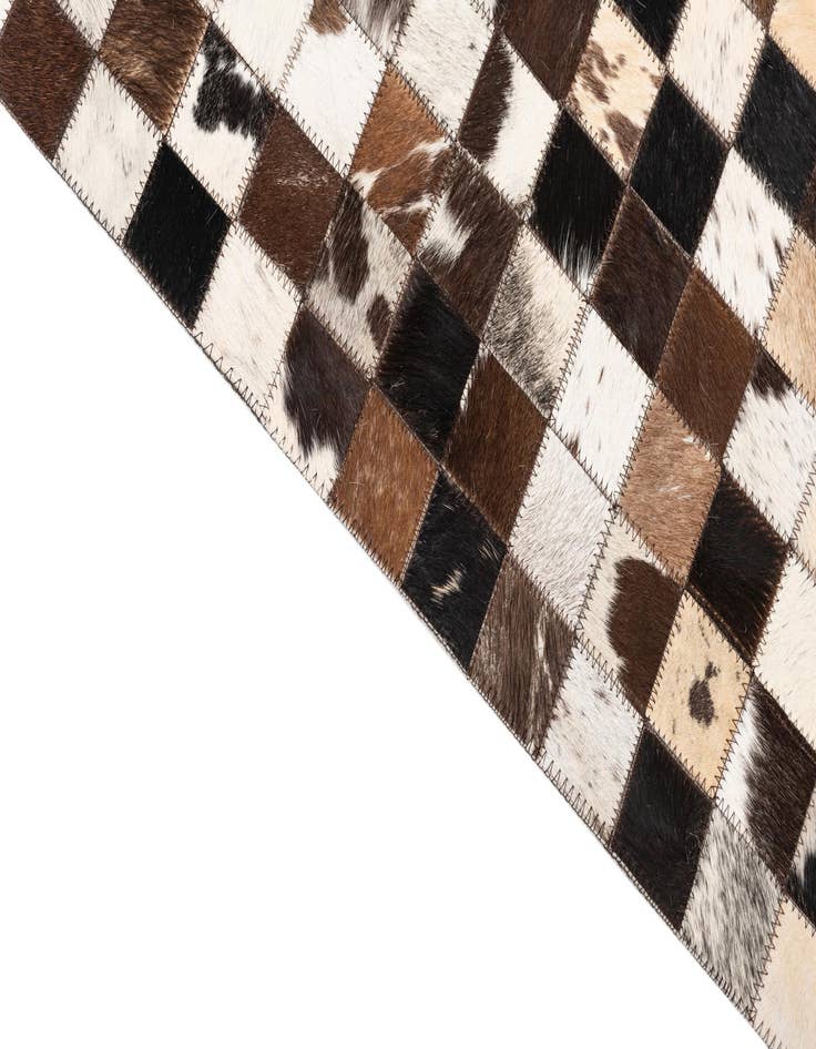 Detail image of  5' 1 x 8' 2 Cowhide Leather Rug