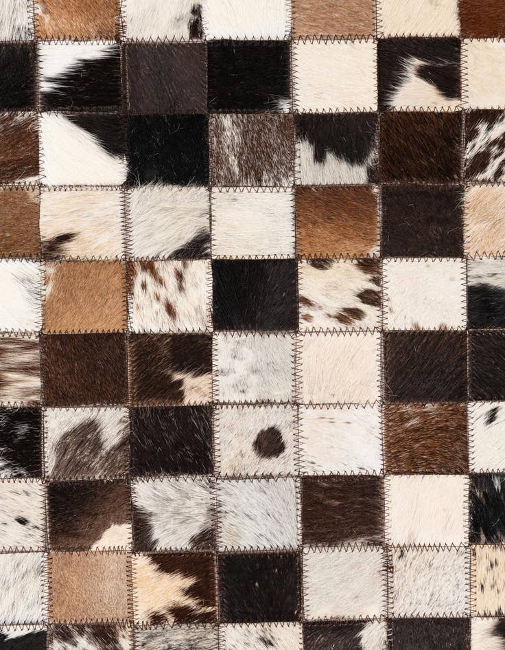 Detail image of  5' 1 x 8' 2 Cowhide Leather Rug