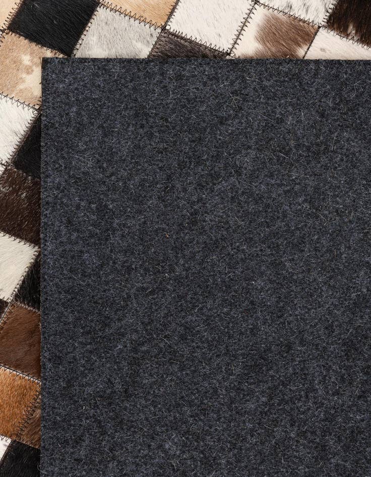 Detail image of  5' 1 x 8' 2 Cowhide Leather Rug