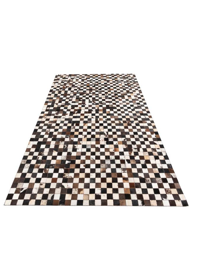 Detail image of  5' 1 x 8' 1 Cowhide Leather Rug