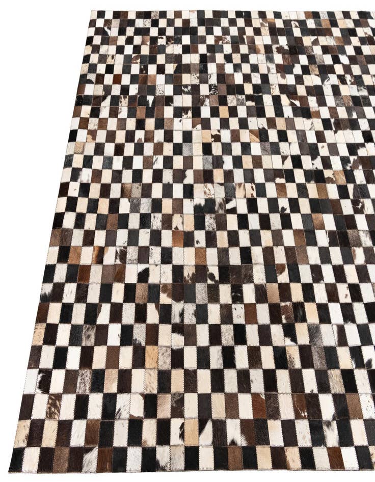 Detail image of  5' 1 x 8' 1 Cowhide Leather Rug