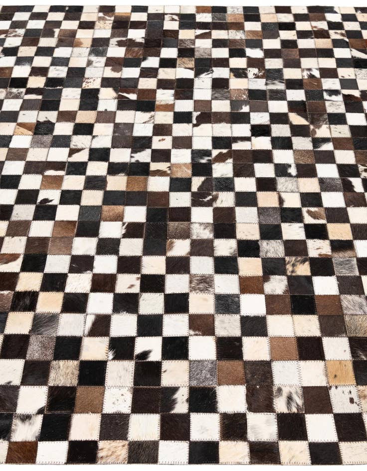 Detail image of  5' 1 x 8' 1 Cowhide Leather Rug