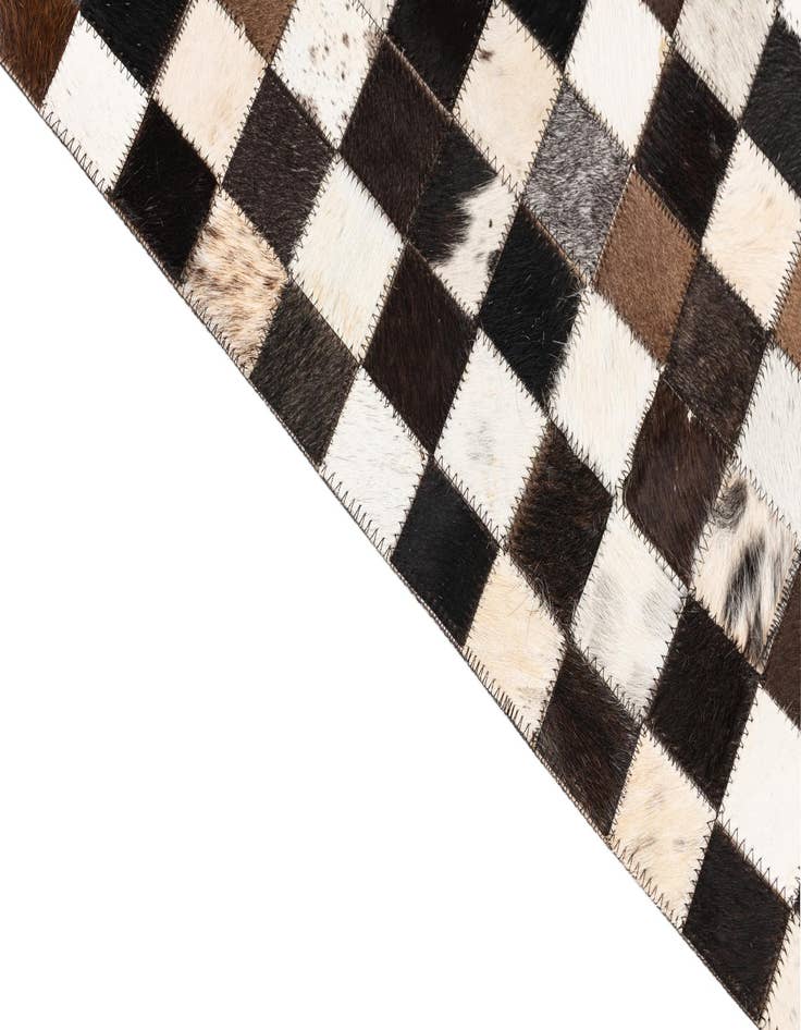 Detail image of  5' 1 x 8' 1 Cowhide Leather Rug
