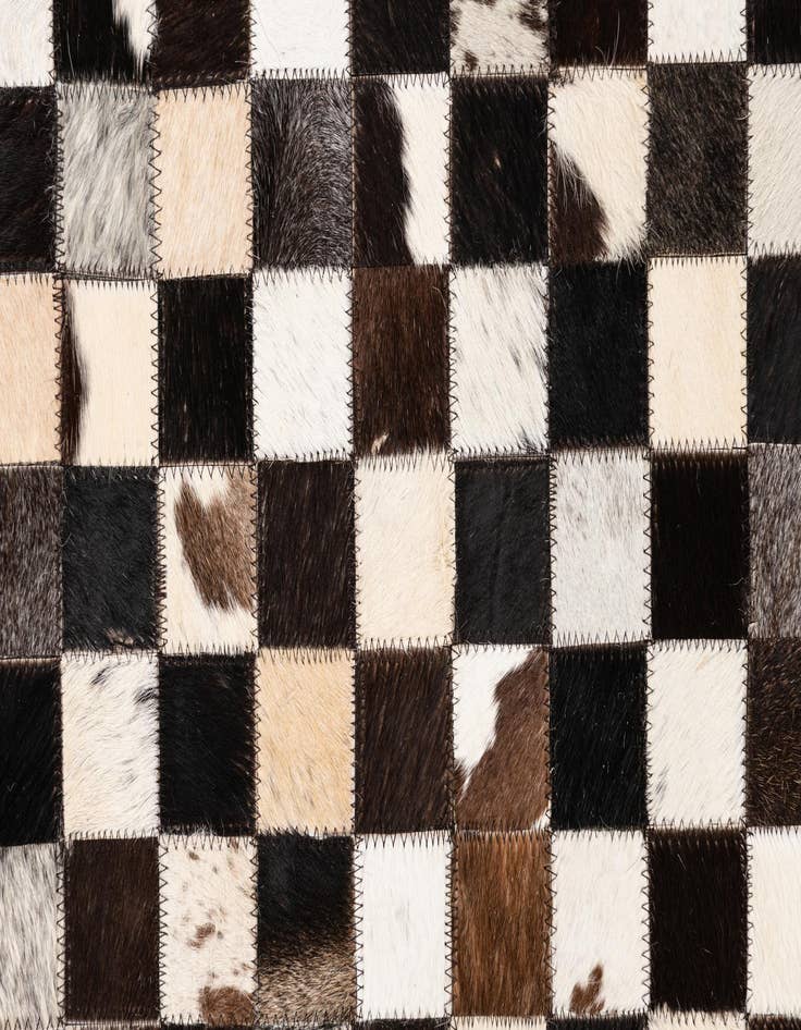 Detail image of  5' 1 x 8' 1 Cowhide Leather Rug