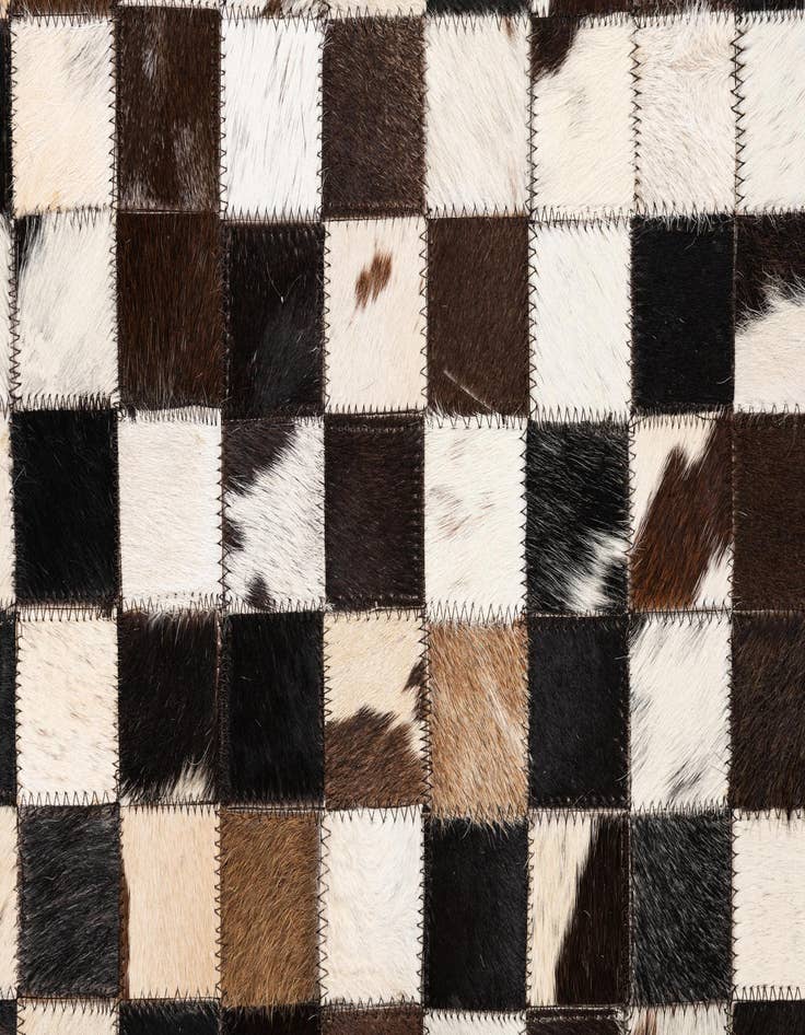 Detail image of  5' 1 x 8' 1 Cowhide Leather Rug