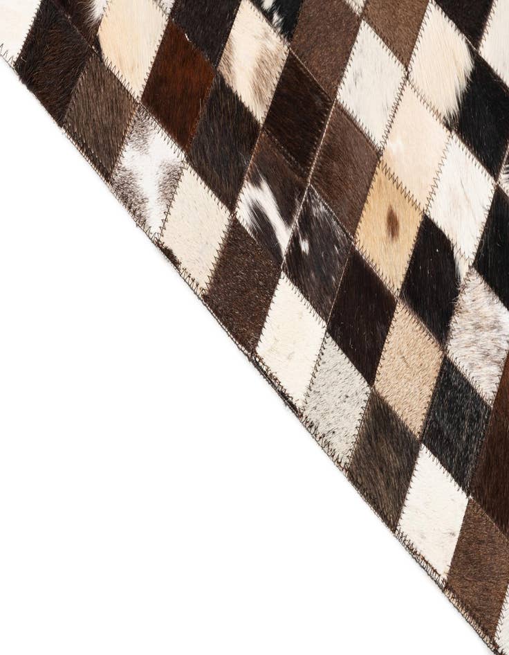 Detail image of  5' 1 x 8' Cowhide Leather Rug