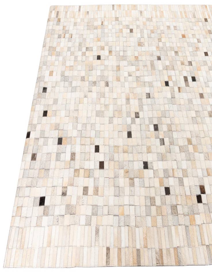 Detail image of  5' 1 x 8' 2 Cowhide Leather Rug