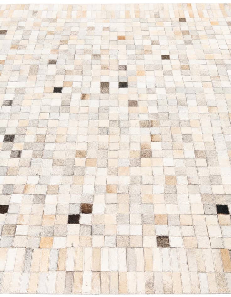 Detail image of  5' 1 x 8' 2 Cowhide Leather Rug