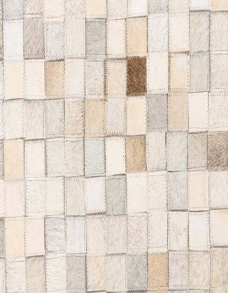 Detail image of  5' 1 x 8' 2 Cowhide Leather Rug