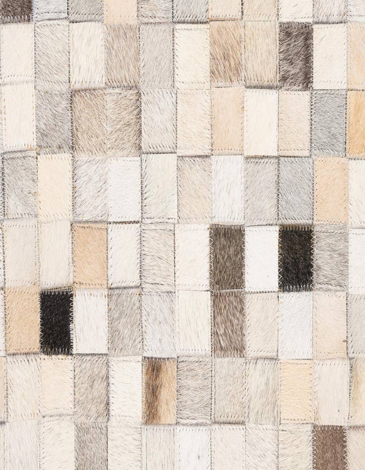 Detail image of  5' 1 x 8' 2 Cowhide Leather Rug