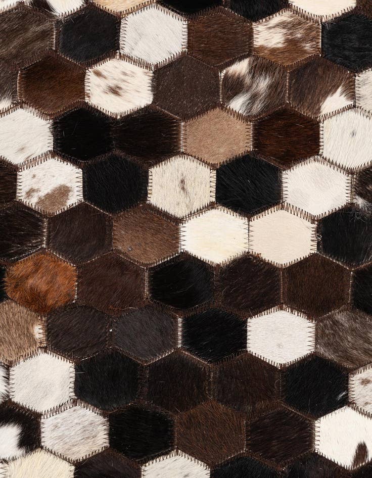 Detail image of  5' x 8' Cowhide Leather Rug