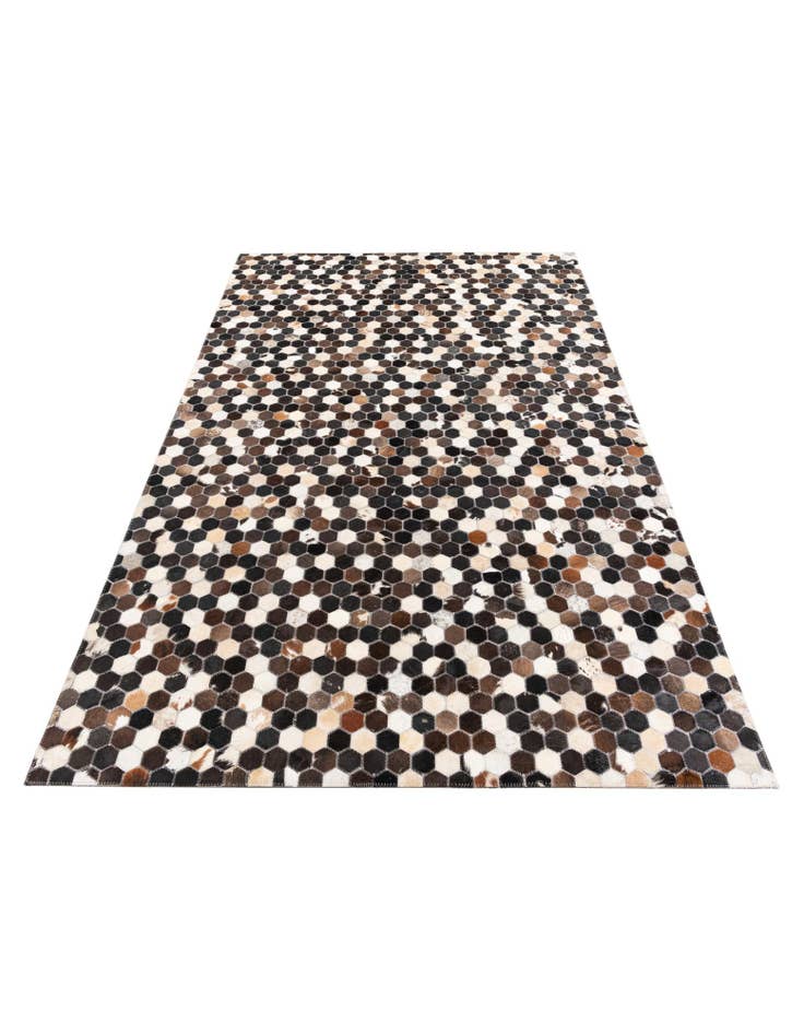 Detail image of  5' x 7' 10 Cowhide Leather Rug
