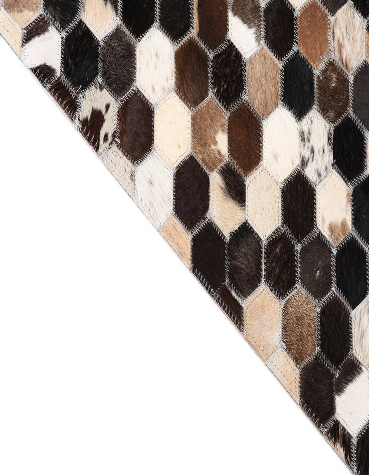 Detail image of  5' x 7' 10 Cowhide Leather Rug
